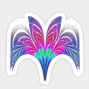 Neon Feather Bouquet Sticker